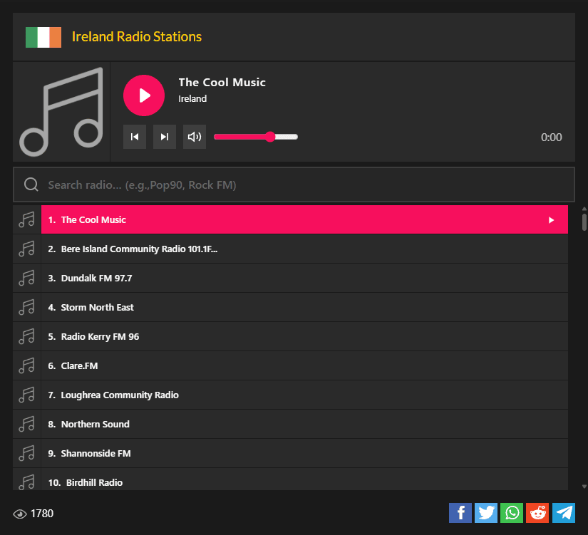 Ireland Radio Stations live streaming on mobile device
